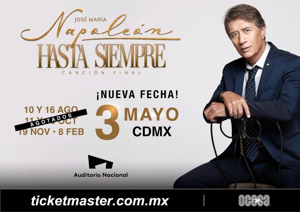 Napoleón anuncia séptima fecha en el Auditorio Nacional, logró seis sold out