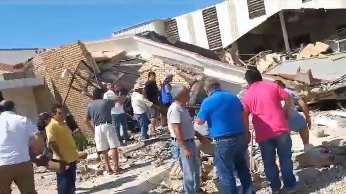 Colapso del techo de la Parroquia de la Santa Cruz en Ciudad