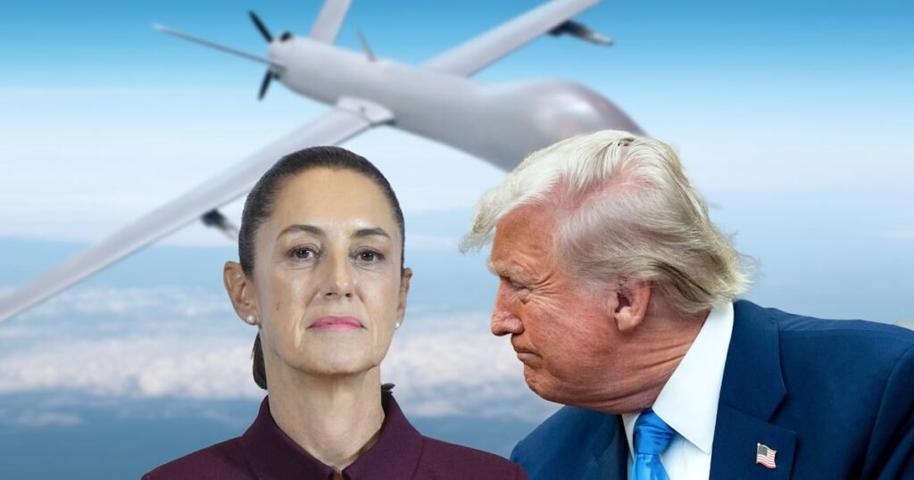 Trump podría revelar información sobre vuelos de drones espía a Sheinbaum