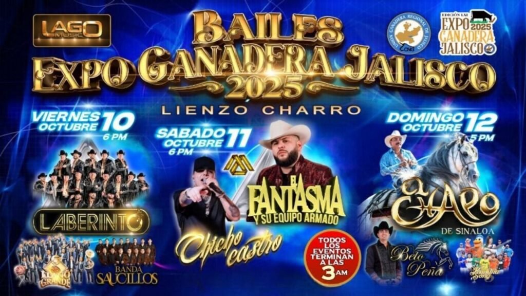 Bailes Expo Ganadera Jalisco 2025: Conciertos, artistas y precios de boletos en Tlaquepaque
