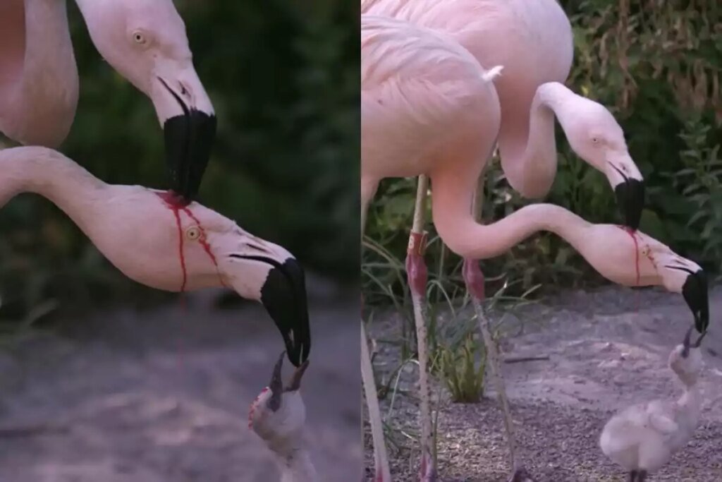 Flamencos y su sorprendente “leche roja”: el viral video que desata especulaciones sobre su alimentación