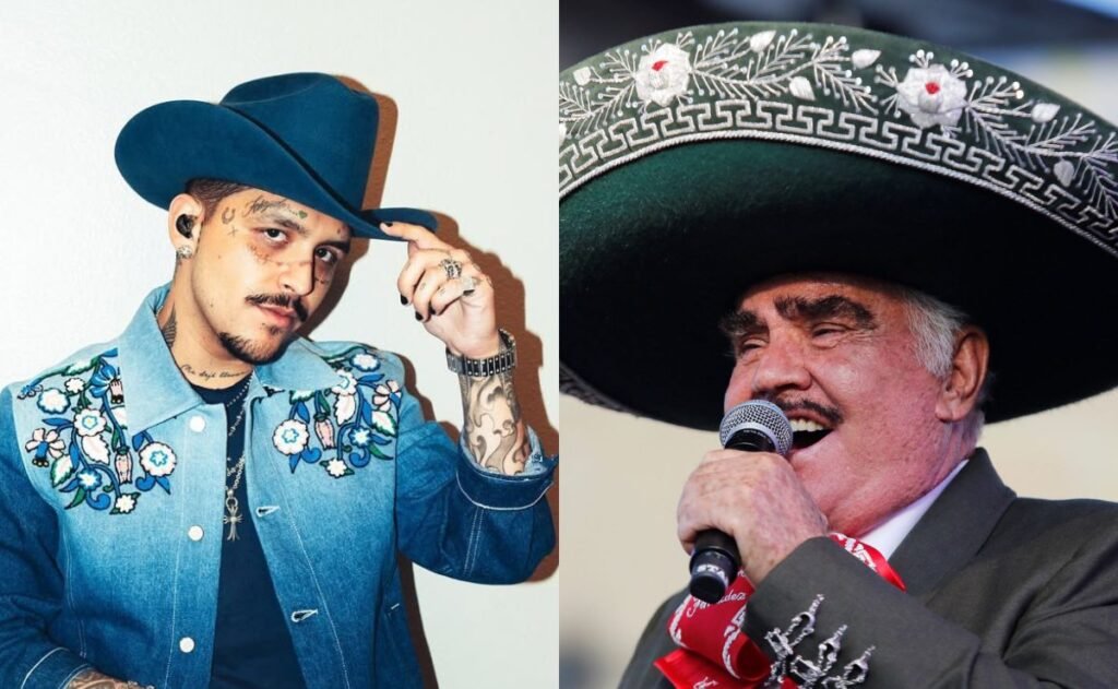 Christian Nodal lanza impactante canción junto a Vicente Fernández