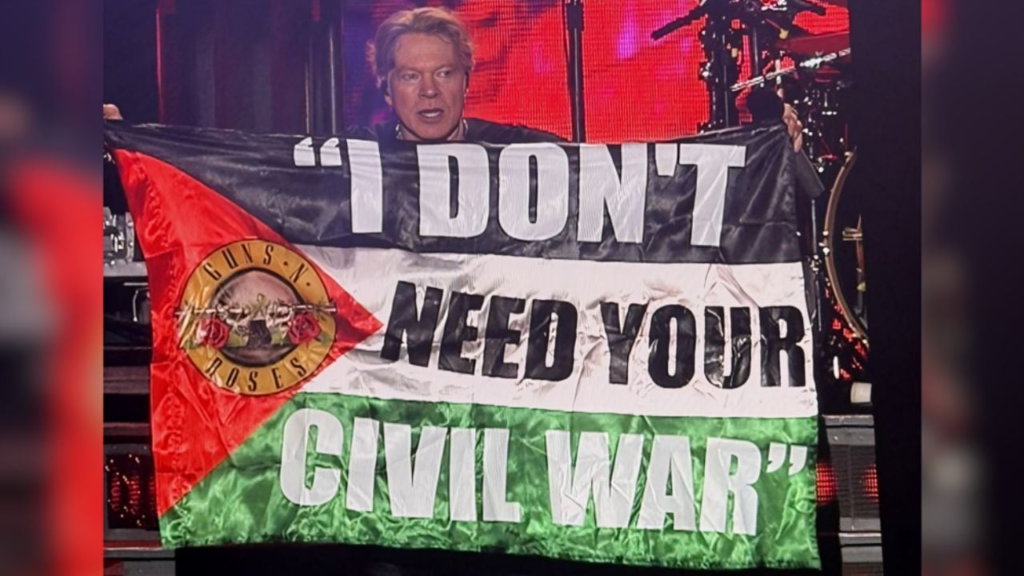 Guns N’ Roses se solidariza con Palestina en su impactante concierto en Colombia