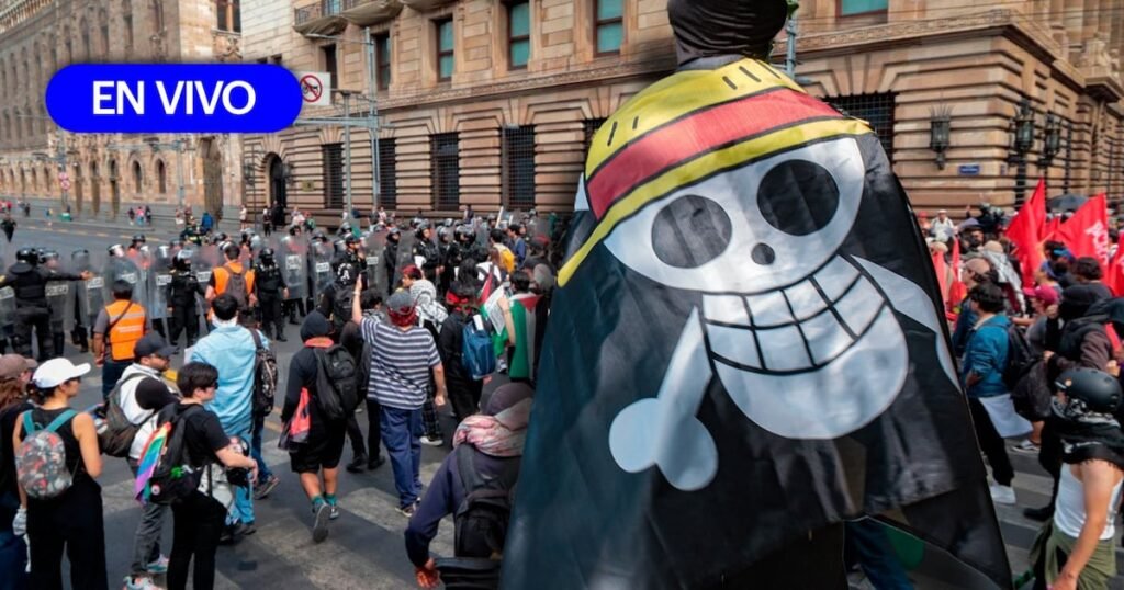 Marcha de la Generación Z: La bandera de ‘One Piece’ invade las calles en un evento EN VIVO