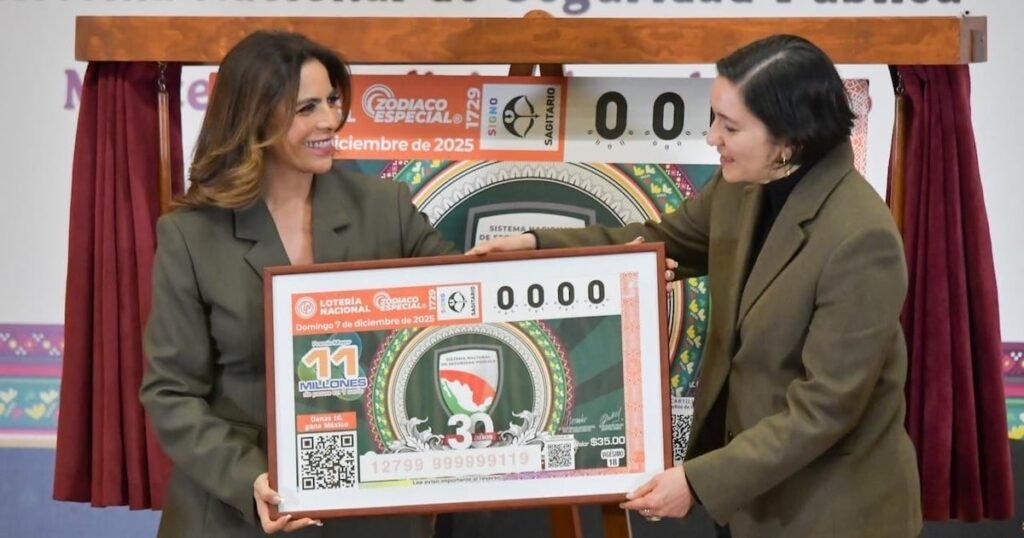 Tres décadas del Sistema Nacional de Seguridad Pública celebradas con billete conmemorativo de Lotería Nacional